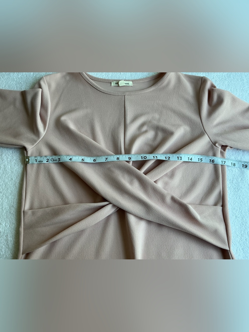 Dont Stop Believing Women's Twist-Front Blouse in Pale Pink - Picture 6 of 10